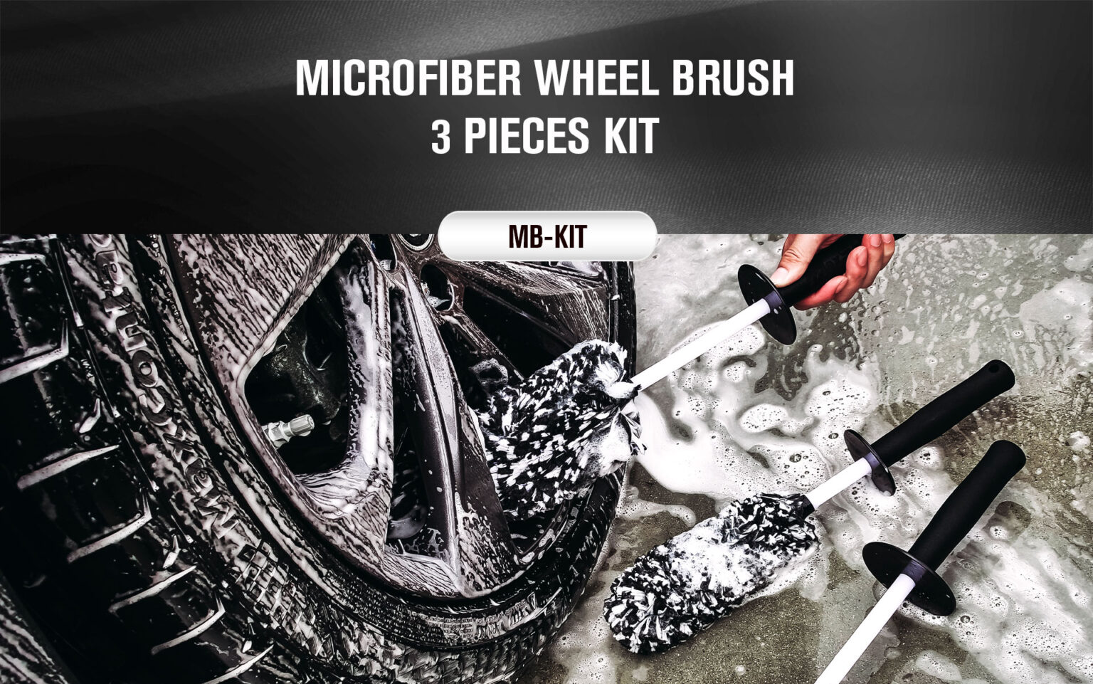 Microfiber Wheel Brush 3 Pieces KIT – Maxshine