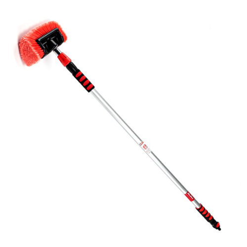 Flow-Thru 10" Wash Brush with 47"Aluminum Extension Pole